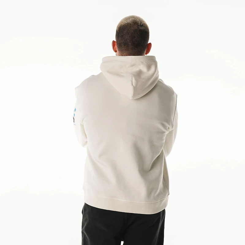 Unisex The Wild Collective Cream Detroit Lions Stacked Graphic Sleeve Fleece Hoodie
