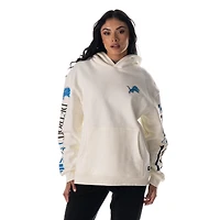Unisex The Wild Collective  Cream Detroit Lions Stacked Graphic Sleeve Fleece Hoodie
