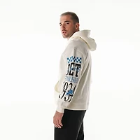 Unisex The Wild Collective  Cream Detroit Lions Stacked Graphic Sleeve Fleece Hoodie