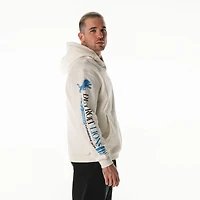 Unisex The Wild Collective  Cream Detroit Lions Stacked Graphic Sleeve Fleece Hoodie