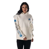 Unisex The Wild Collective  Cream Detroit Lions Stacked Graphic Sleeve Fleece Hoodie