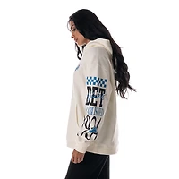 Unisex The Wild Collective  Cream Detroit Lions Stacked Graphic Sleeve Fleece Hoodie