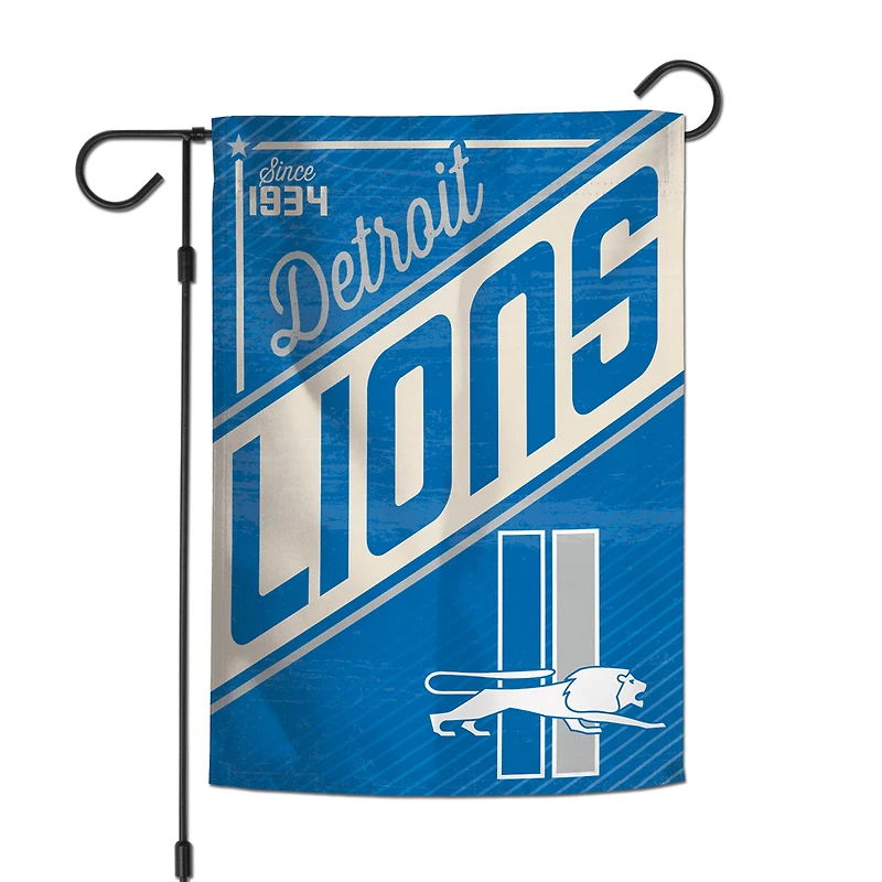 Drapeau de jardin double face WinCraft Detroit Lions 12'' x 18''