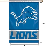 WinCraft Detroit Lions 28 "x 40" Bannière verticale simple face avec logo principal