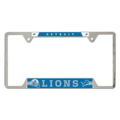 Cadre de plaque d'immatriculation en métal chromé WinCraft Detroit Lions