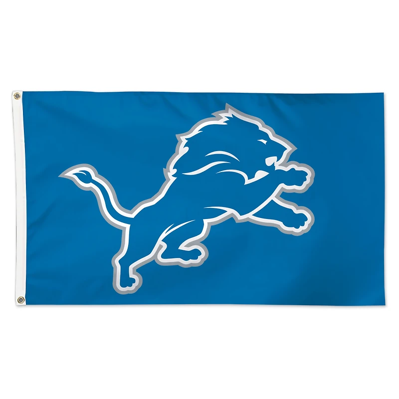 WinCraft Detroit Lions Drapeau de mascotte de luxe à face unique 3 pi x 5 pi