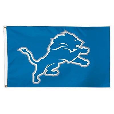 WinCraft Detroit Lions Drapeau de mascotte de luxe à face unique 3 pi x 5 pi