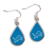 WinCraft Detroit Lions Tear Drop Dangle Earrings