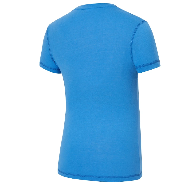 Women's Concepts Sport Blue/Gray Detroit Lions Avondale T-Shirt & Pants Flannel PJ Set