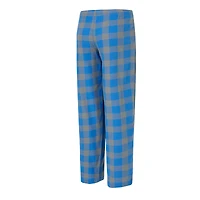 Ensemble pyjama en flanelle Concepts Sport bleu/gris Detroit Lions Avondale pour femme : t-shirt et pantalon