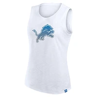 Débardeur Fanatics blanc Detroit Lions Slub pour femme