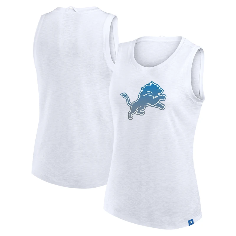 Débardeur Fanatics blanc Detroit Lions Slub pour femme