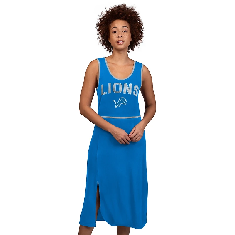 Robe longue G-III 4Her par Carl Banks Royal Detroit Lions Center Field pour femme