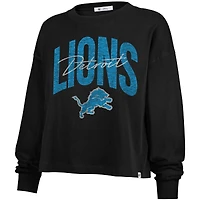 T-shirt court à manches longues noir « 47 Detroit Lions Muse Sydney » pour femme
