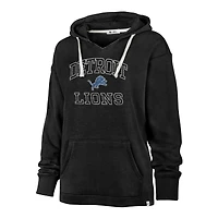 Women's '47  Black Detroit Lions Plus Clarity Kennedy Pullover Hoodie