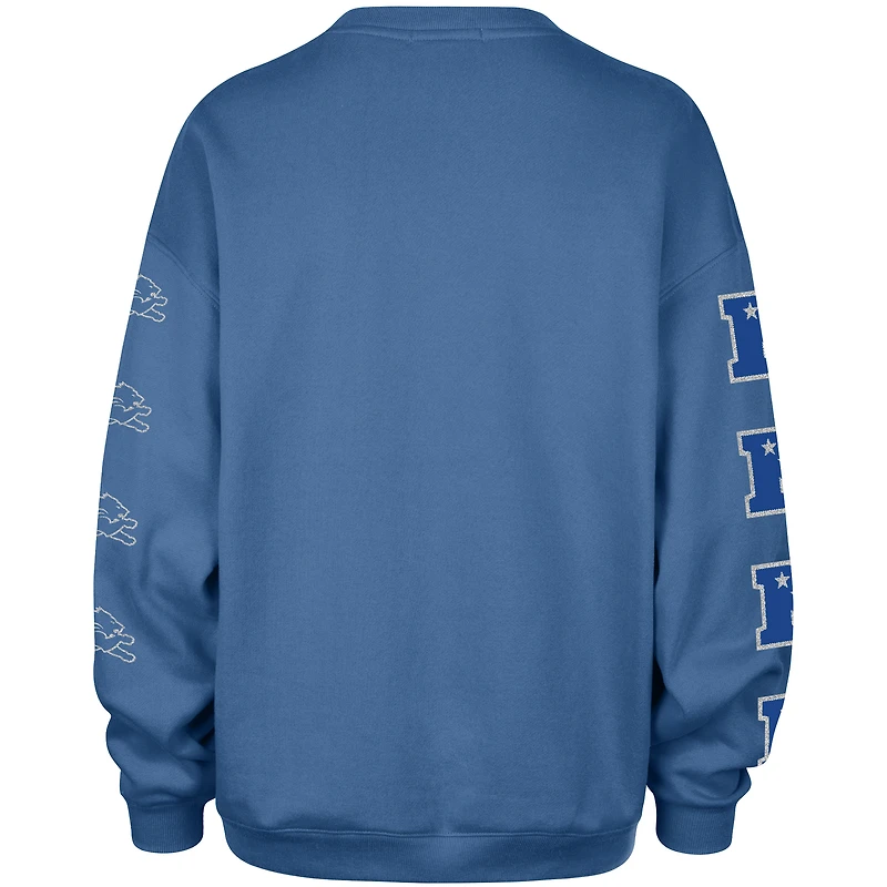 Sweat-shirt oversize bleu « 47 » des Lions de Détroit pour femme