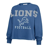 Women's '47 Blue Detroit Lions Outreach City Oversized Long Sleeve T-Shirt