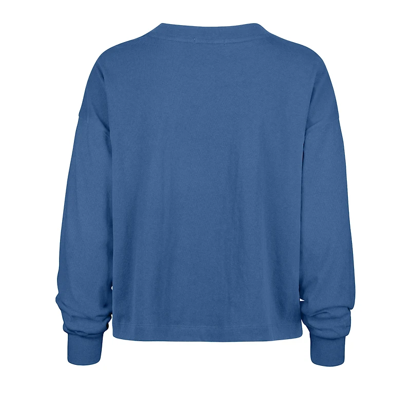 Women's '47 Blue Detroit Lions Outreach City Oversized Long Sleeve T-Shirt