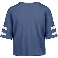 T-shirt court à col en V bleu « 47 » pour femme, modèle Premier Scout des Lions de Detroit