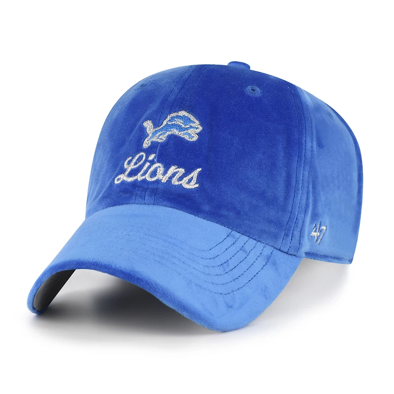 Women's '47 Blue Detroit Lions Spirited Clean Up Adjustable Hat