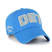 Women's '47  Blue Detroit Lions Zoey Clean Up Adjustable Hat