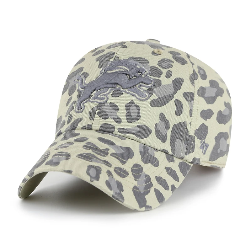 Women's '47  Gray Detroit Lions Bagheera Clean Up Adjustable Hat