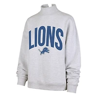 Women's '47  Gray Detroit Lions Subtle Muse Mock Neck Sweatshirt