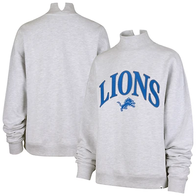 Sweat-shirt à col montant Vantage '47 gris chiné pour femme des Lions de Detroit