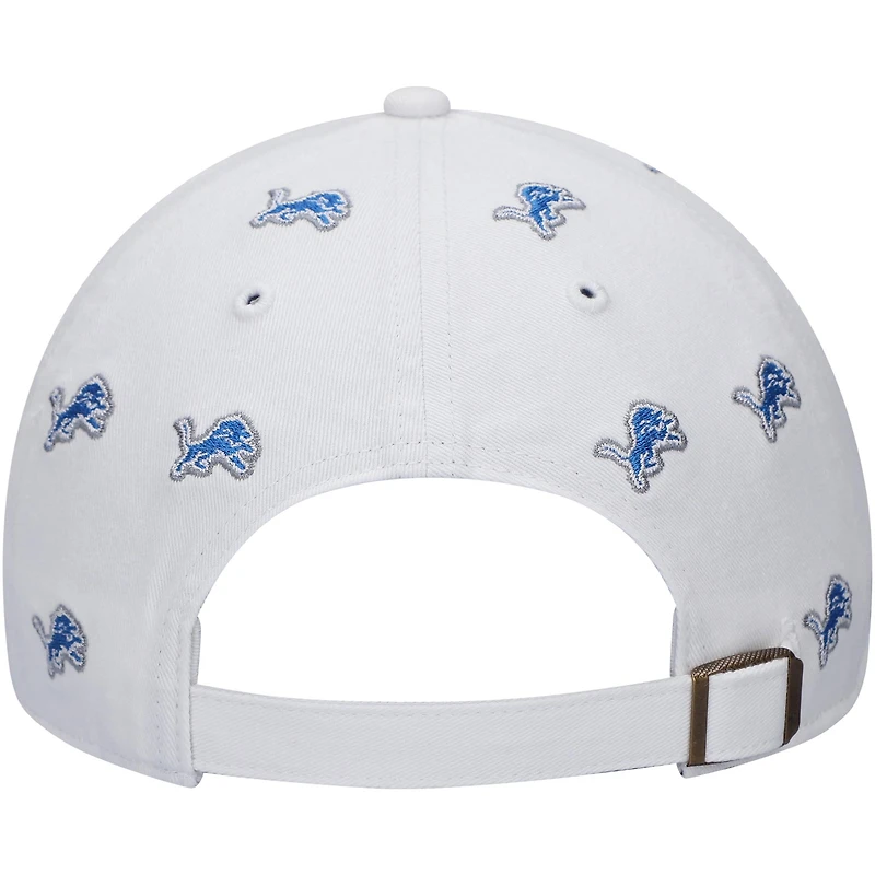 Casquette réglable '47 Detroit Lions Confetti Clean Up blanche pour femme