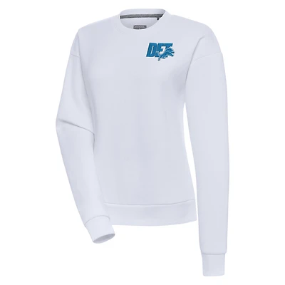 Sweat-shirt blanc Antigua Detroit Lions Victory pour femme