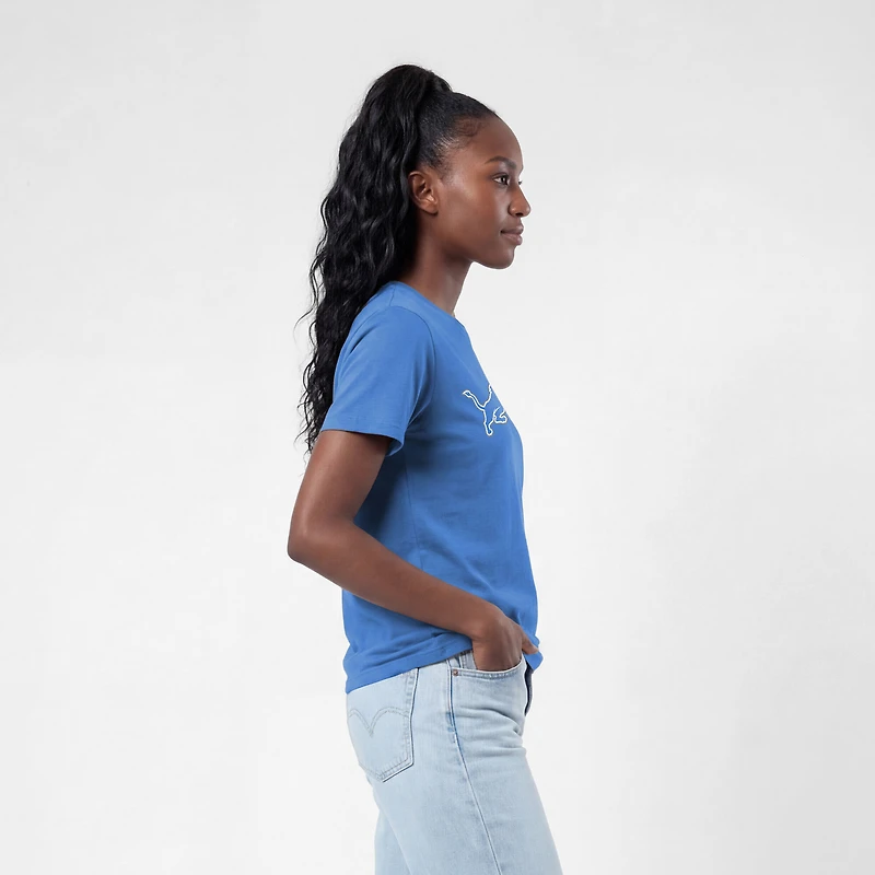 Women's Champion Blue Detroit Lions Logo T-Shirt