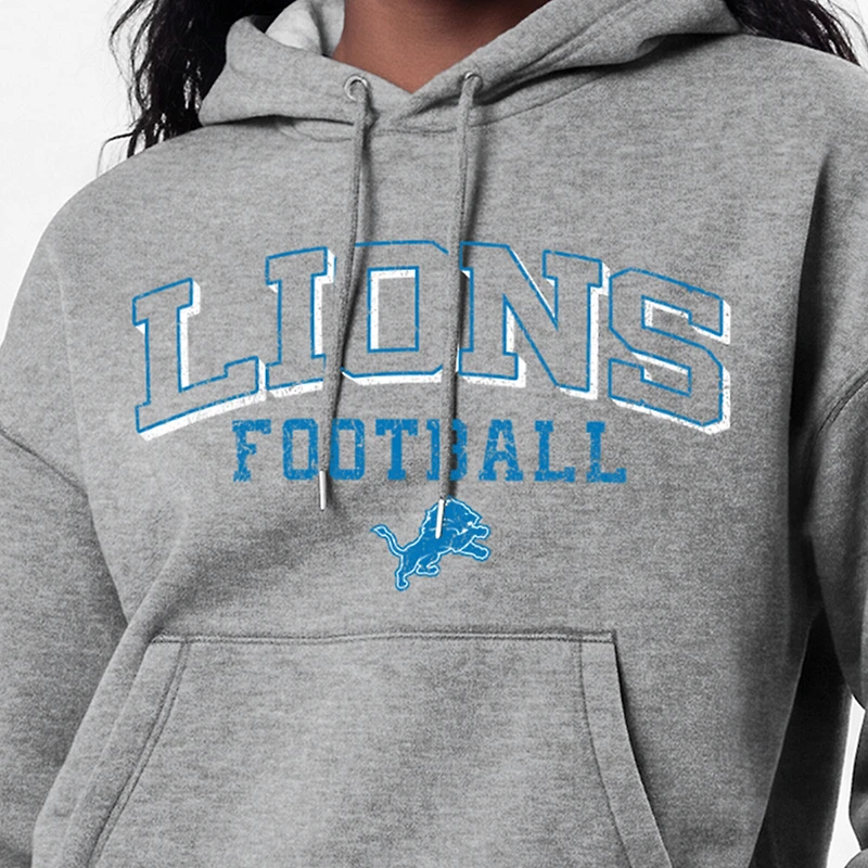 Women's Champion Gray Detroit Lions Triumph Tri-Blend Hoodie