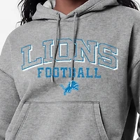 Women's Champion Gray Detroit Lions Triumph Tri-Blend Hoodie