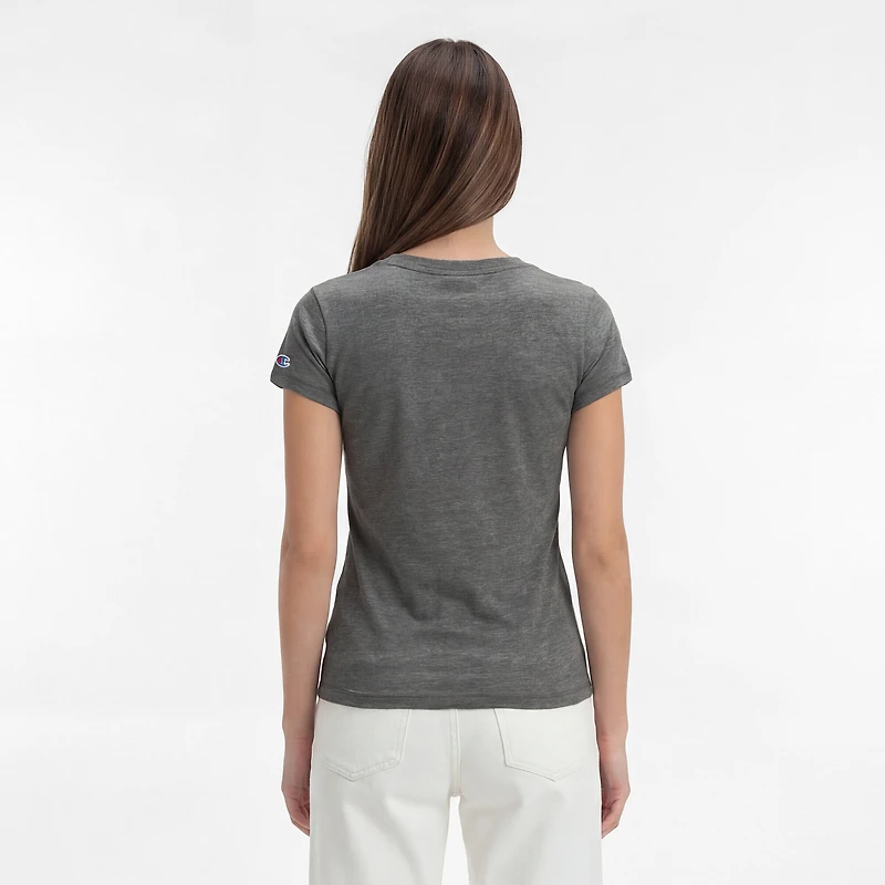 Women's Champion Gray Detroit Lions Triumph Tri-Blend V-Neck T-Shirt