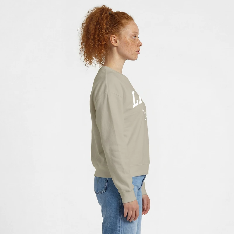 Women's Champion Light Brown Detroit Lions Powerblend Cocoa Butter Fleece Sweatshirt