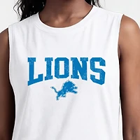 Women's Champion  White Detroit Lions Muscle Tank Top