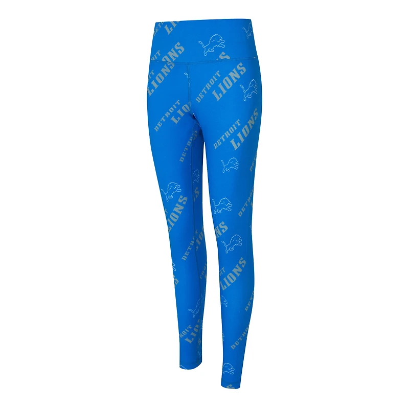Leggings Concepts Sport bleus à imprimé mosaïque des Lions de Détroit pour femme