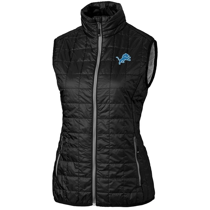 Women's Cutter & Buck Cream Detroit Lions Rainier PrimaLoft Eco Full-Zip Vest