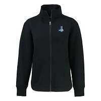 Veste zippée intégrale recyclée avec logo rétro Roam des Detroit Lions pour femme, noire, Cutter & Buck
