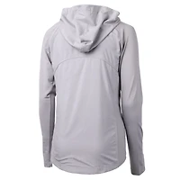 Veste hybride en tricot recyclé entièrement zippée pour femme, gris Cutter & Buck, Detroit Lions Adapt Eco Knit