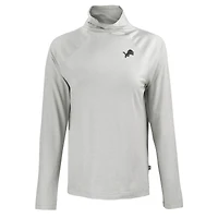 Sweat-shirt à col cheminée recyclé Coastline Epic Comfort Eco pour femme, gris, Cutter & Buck, Detroit Lions