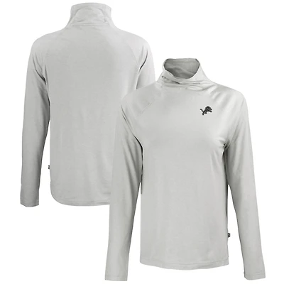 Sweat-shirt à col cheminée recyclé Coastline Epic Comfort Eco pour femme, gris, Cutter & Buck, Detroit Lions