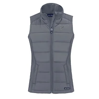 Gilet hybride en softshell recyclé entièrement zippé pour femme, gris, des Detroit Lions, Cutter & Buck