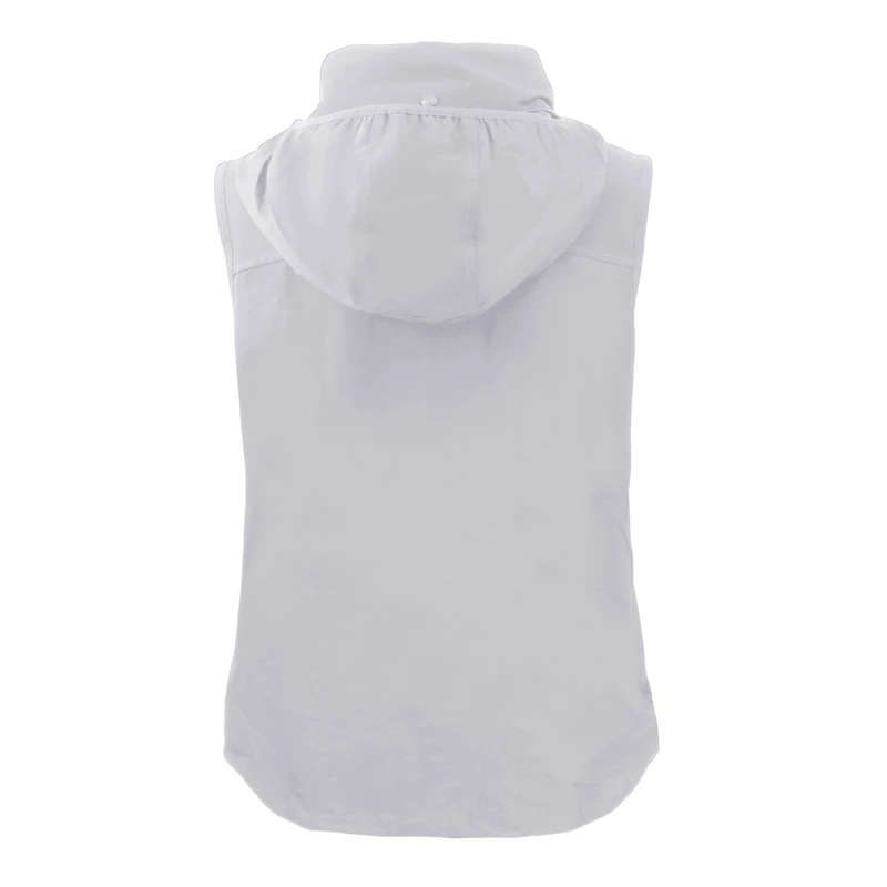 Gilet zippé entièrement recyclé pour femme, gris, avec logo du casque des Lions de Detroit, Cutter & Buck, Charter Eco