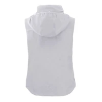 Gilet zippé entièrement recyclé pour femme, gris, avec logo du casque des Lions de Detroit, Cutter & Buck, Charter Eco