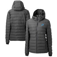 Doudoune isolante entièrement zippée pour femme Cutter & Buck Grey Detroit Lions Mission Ridge Repreve Eco