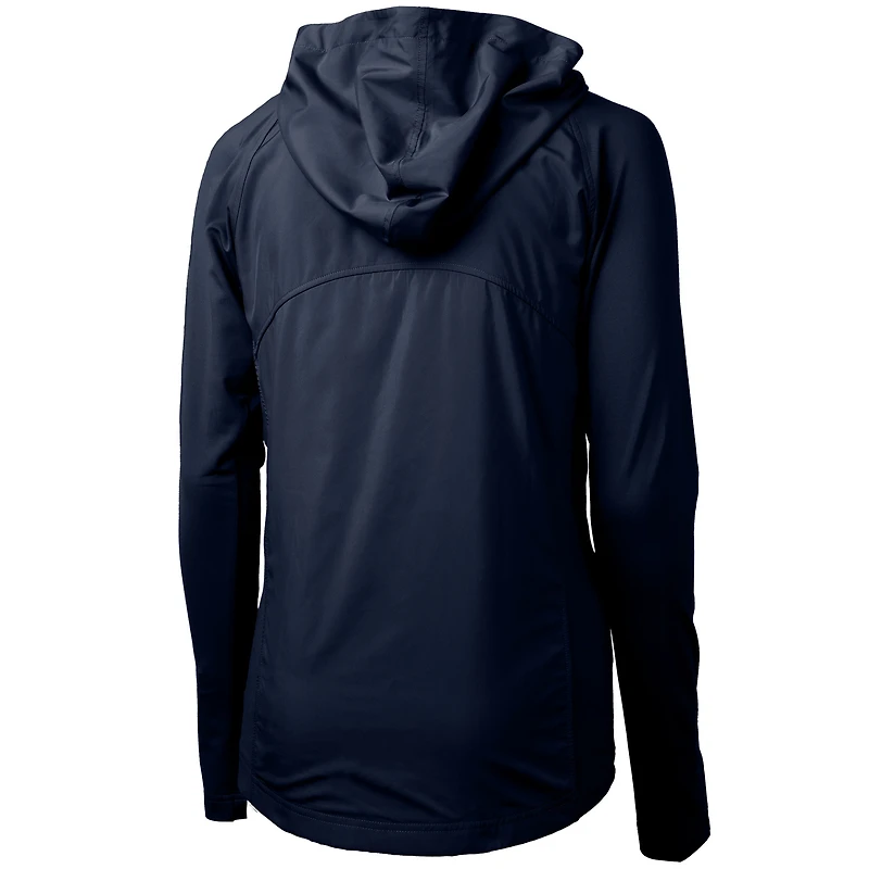 Women's Cutter & Buck Navy Detroit Lions Adapt Eco Knit Full-Zip Jacket