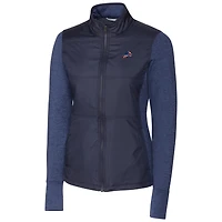 Veste zippée intégrale Americana Stealth pour femme, bleu marine, Cutter & Buck, Detroit Lions