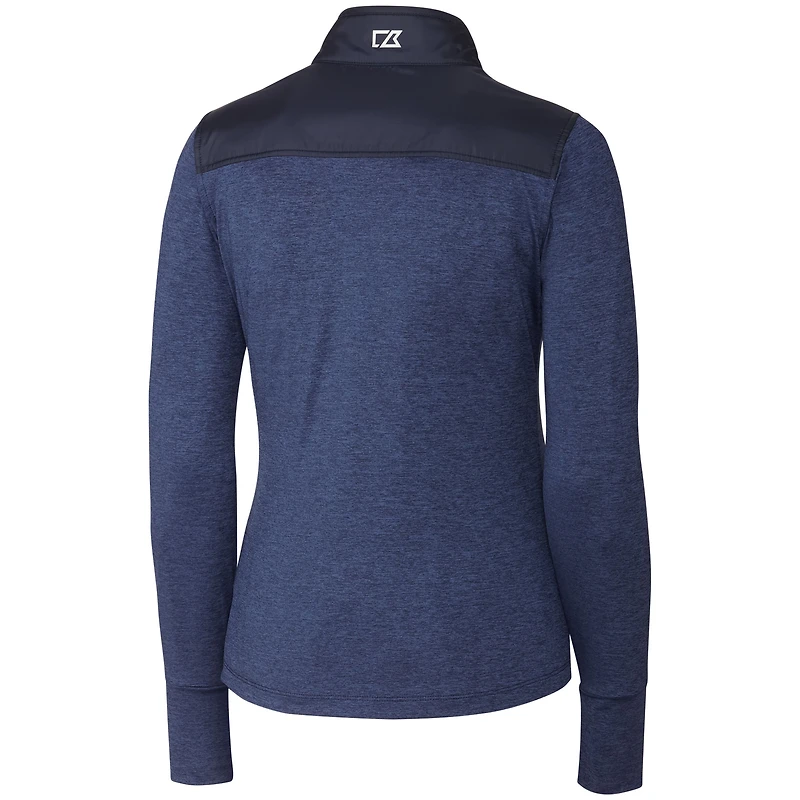 Veste zippée intégrale Americana Stealth pour femme, bleu marine, Cutter & Buck, Detroit Lions
