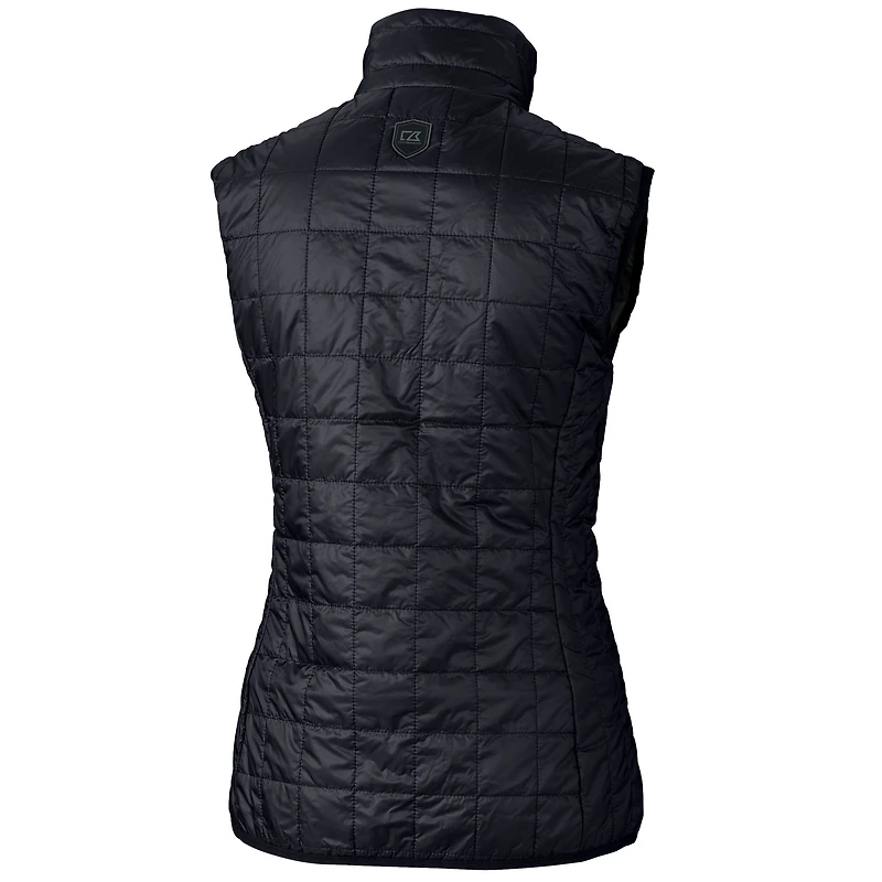 Gilet matelassé entièrement zippé PrimaLoft Eco pour femme, bleu marine, des Detroit Lions, Cutter & Buck